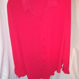 Lane Bryant red dress shirt size ex-large